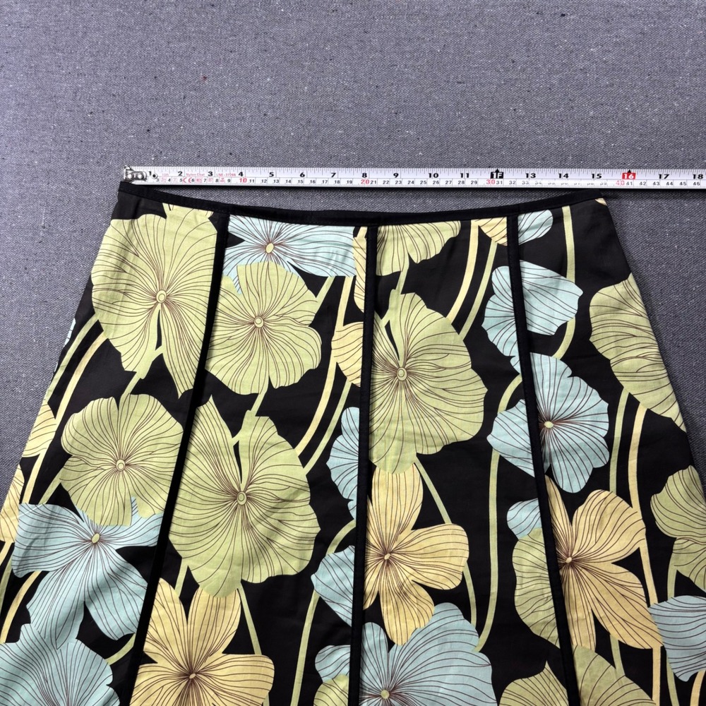 Final Touch Y2K Paneled Midi Skirt Womens Large Black Floral A Line Whimsigoth - Picture 4 of 5